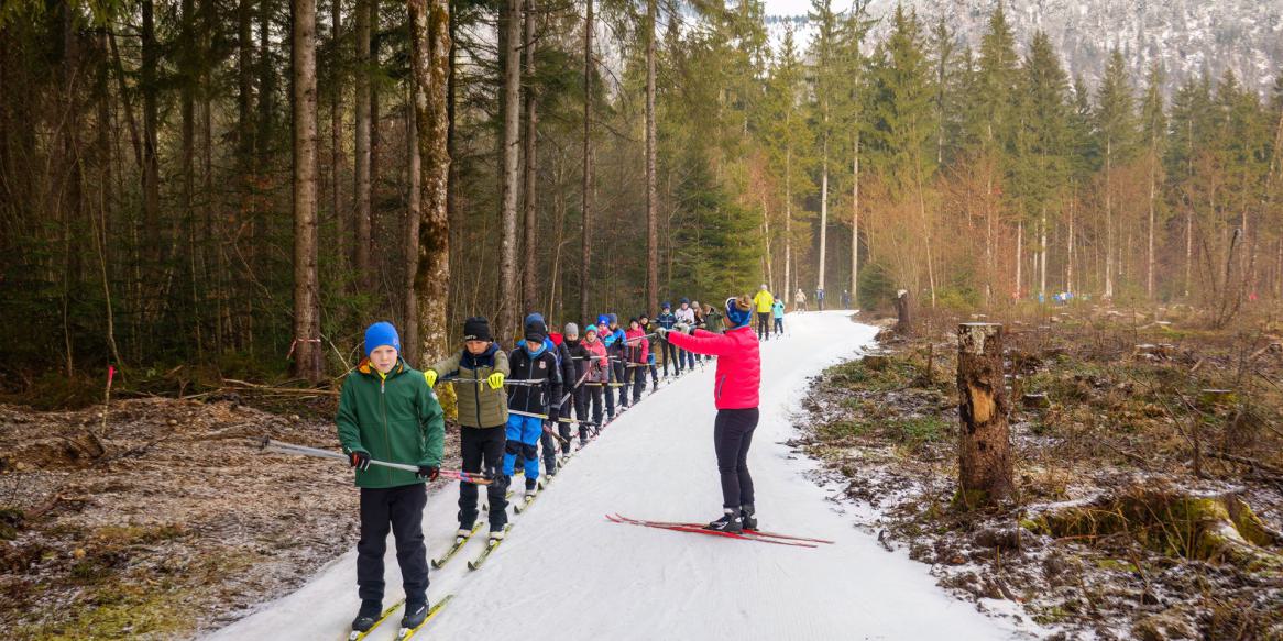 "Ich bin nicht hingefallen - ich überprüfe den Zustand der Piste!"