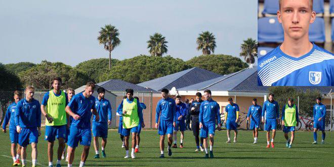 Pascal Schmedemann im Trainingslager mit der 1. Mannschaft